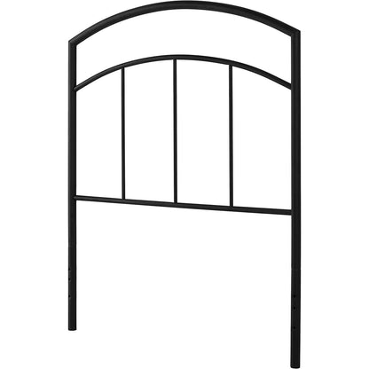 Twin size Transitional Headboard in Textured Black Metal Finish