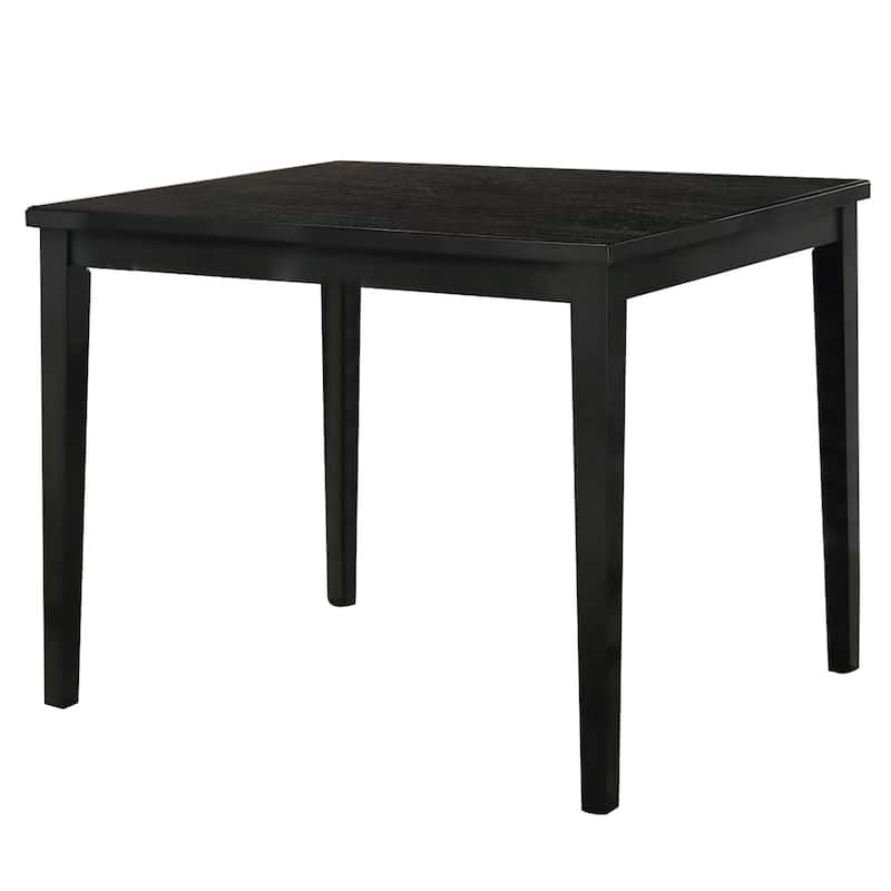 Heni Counter Height Table, 48 Inch Rectangular Top, Dark Walnut Brown