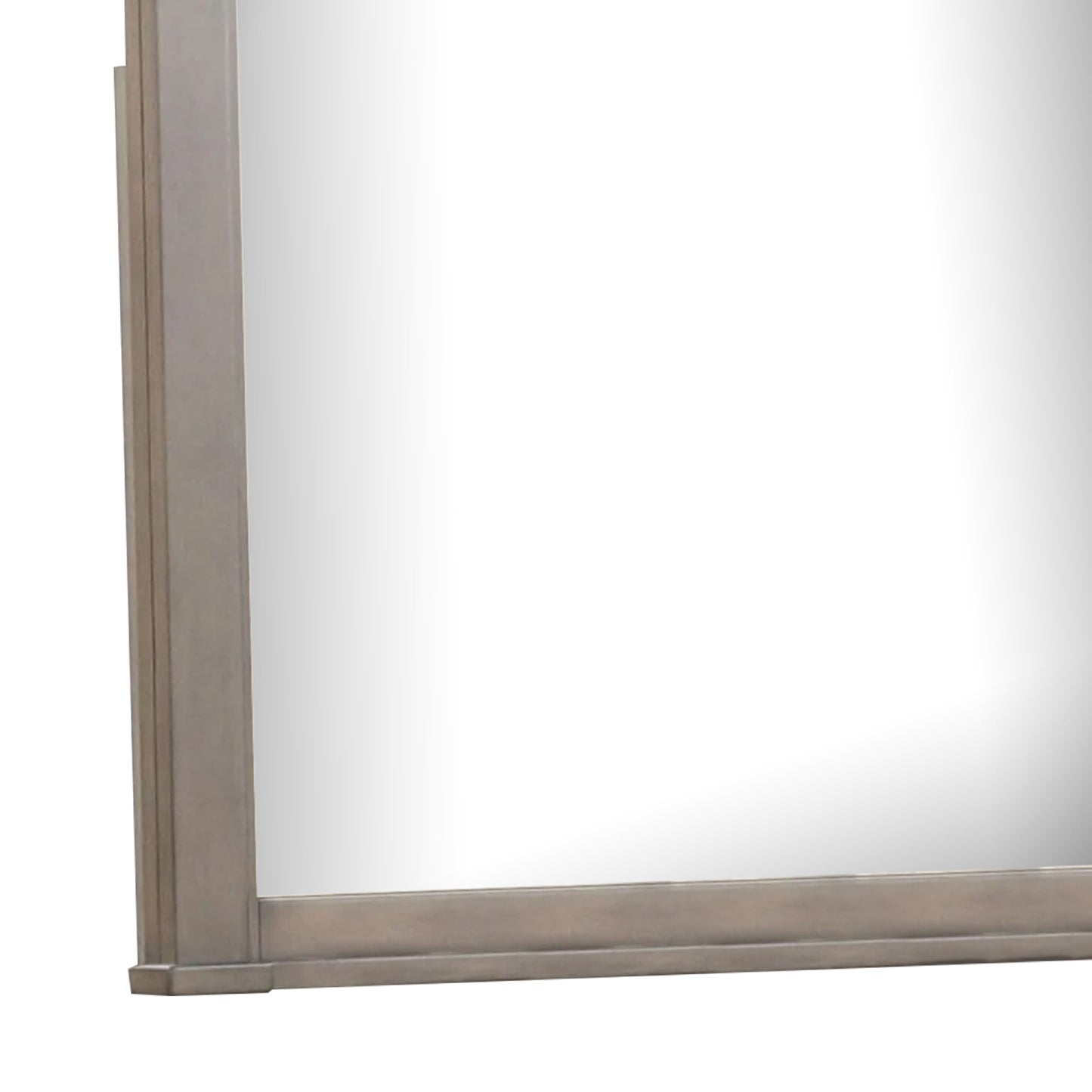 Huder Dresser Mirror, Beveled Glass, Dark Walnut Brown Wood, 39x46