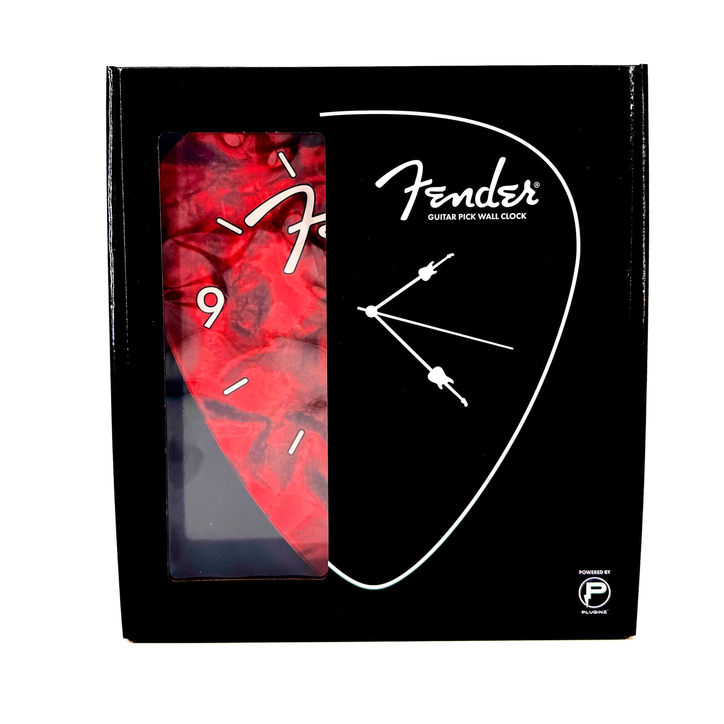 Fender Guitar Pick Wall Clock, Red