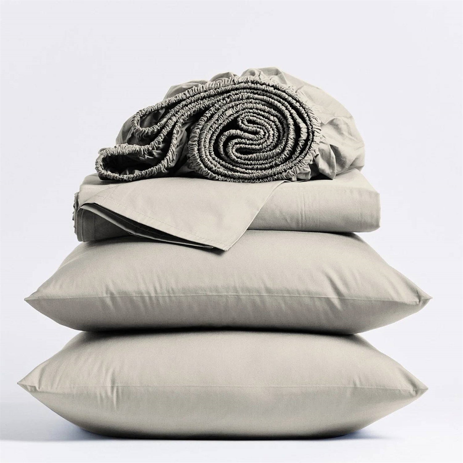 Twin Ivory Beige Off-White Cream 100-Percent Certified Organic Cotton Sheet Set — Chic Home-Decor