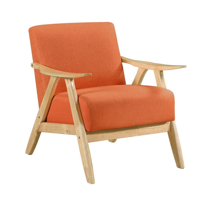 Indy Accent Club Armchair, Blue Textured, Solid Rubberwood Frame
