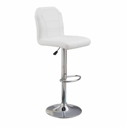 25-29 Inch Swivel Barstool, Set of 2, Cushioned Seat, Red Faux Leather