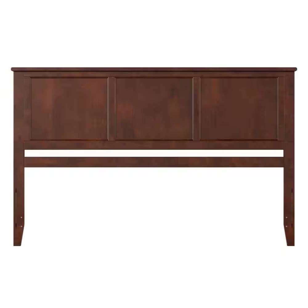 King size Traditional Style Headboard in Walnut Wood Finish — Chic Home-Decor