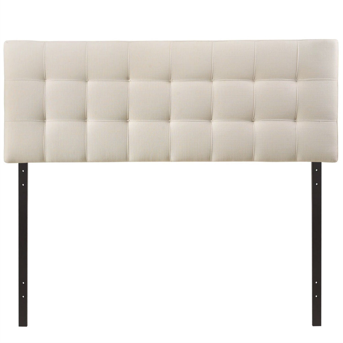 Off-White Ivory Fabric Button-Tufted Upholstered Headboard – Off White