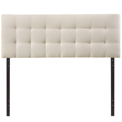 Off-White Ivory Fabric Button-Tufted Upholstered Headboard – Off White