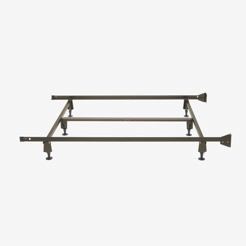 King size Steel Metal Bed Frame with Bolt-on Headboard Brackets — Chic Home-Decor