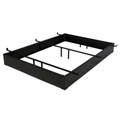 Hotel Style Metal Bed Base Bed Frame in Espresso - 7.5-inch High – King
