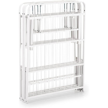 King Size White Metal Heavy Duty Platform Bed Frame