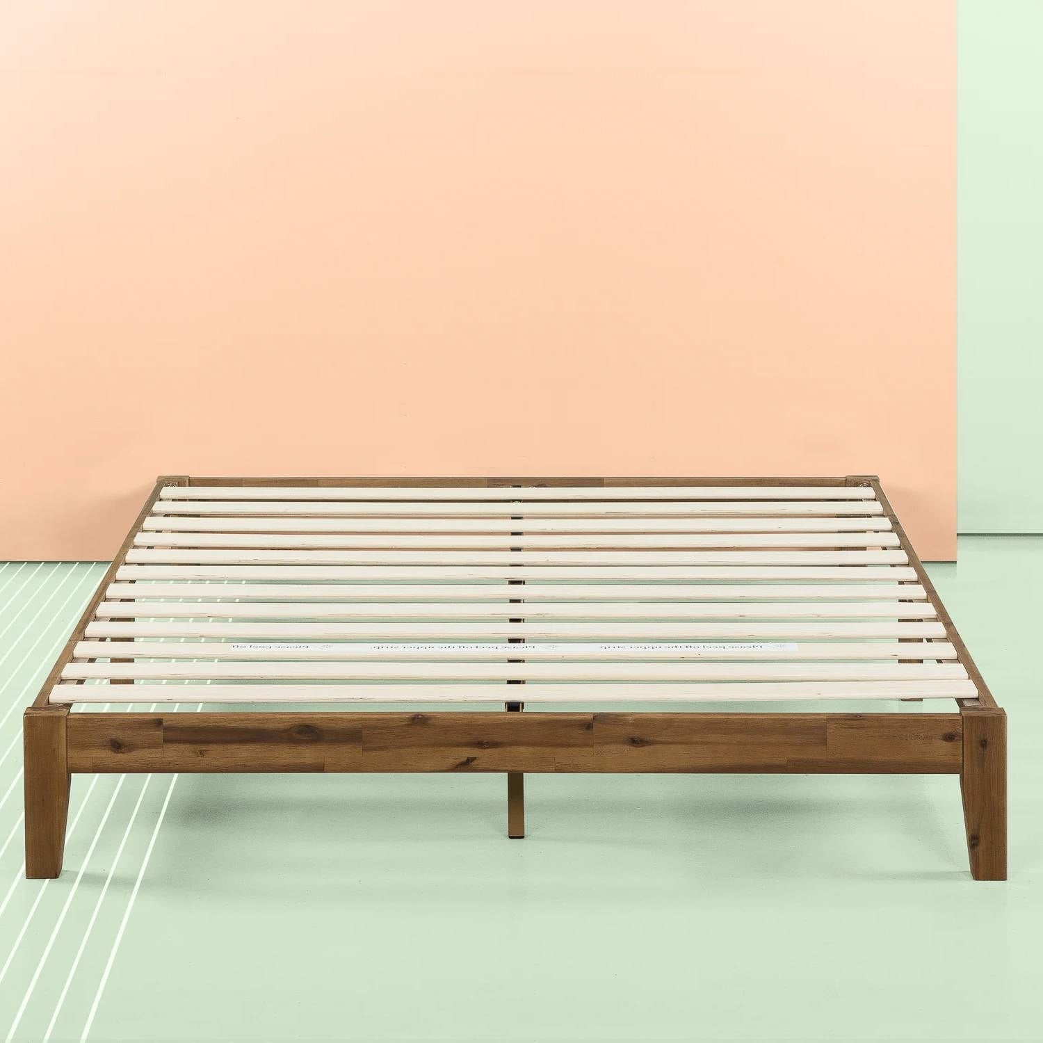 King Simple Modern Solid Wood Platform Bed Frame - 700 lb. Weight Capacity — Chic Home-Decor
