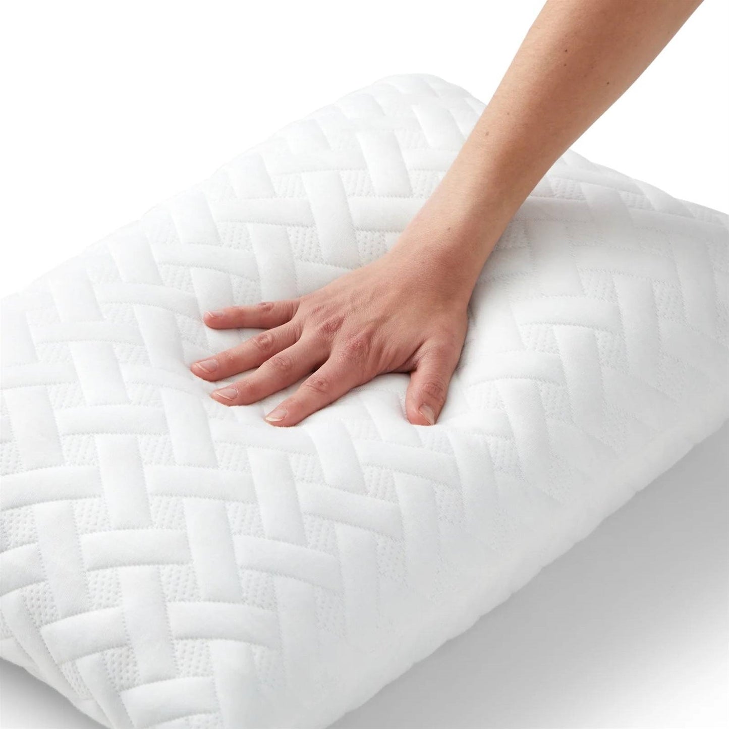 Set of 2 - Shredded Memory Foam Bed Pillows with 2 Pillowcases - King size