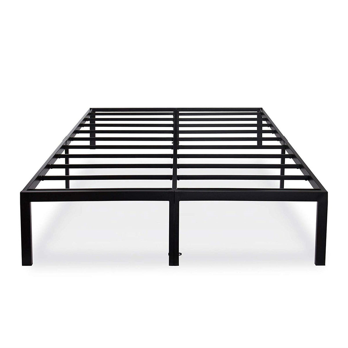Modern Heavy Duty Black Metal Platform Bed Frame – King