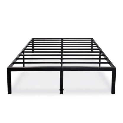 Modern Heavy Duty Black Metal Platform Bed Frame – King