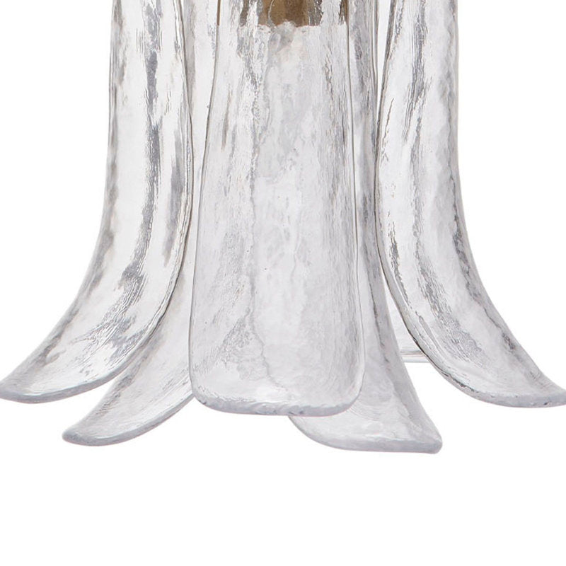 Kero Ceiling Lamp, Murano Style Sky Blue Blown Glass Pendant, 12 Inch