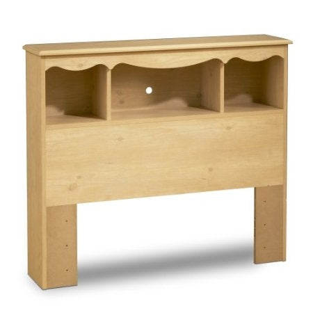 Twin-size Bookcase Headboard in Pine Finish