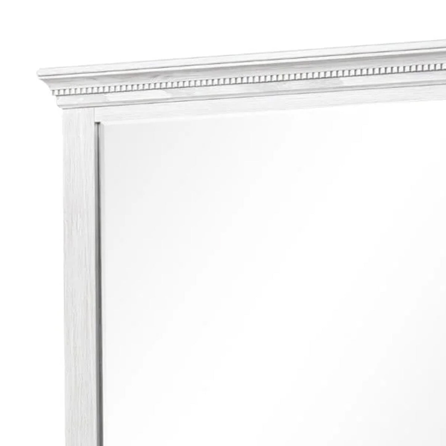 Leyne Dresser Mirror, Bevel Glass, Weathered Gray Solid Wood, 40 Inch