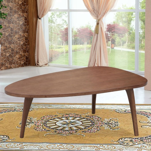 Mid-Century Modern Living Room Triangular Wood Coffee Table