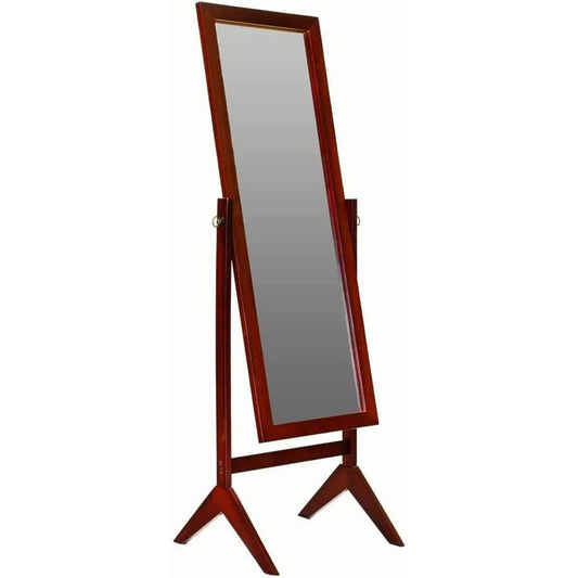 Modern Full Length Freestanding Bedroom Floor Cheval Mirror in Cherry — Chic Home-Decor