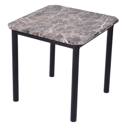 3-Piece Coffee Table and End Table Set with Faux Marble Top