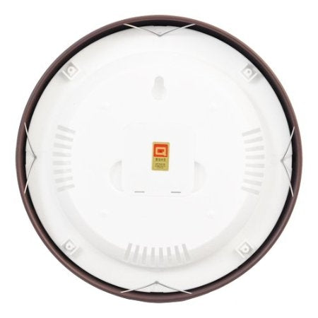 Silent Non-Ticking Retro Wall Clock in Brown and White