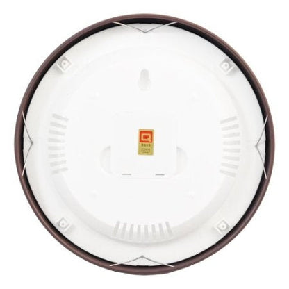 Silent Non-Ticking Retro Wall Clock in Brown and White