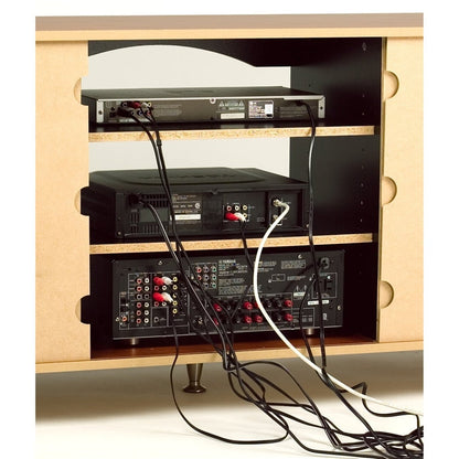 60-inch Plasma TV Stand with Media Storage in Black Finish