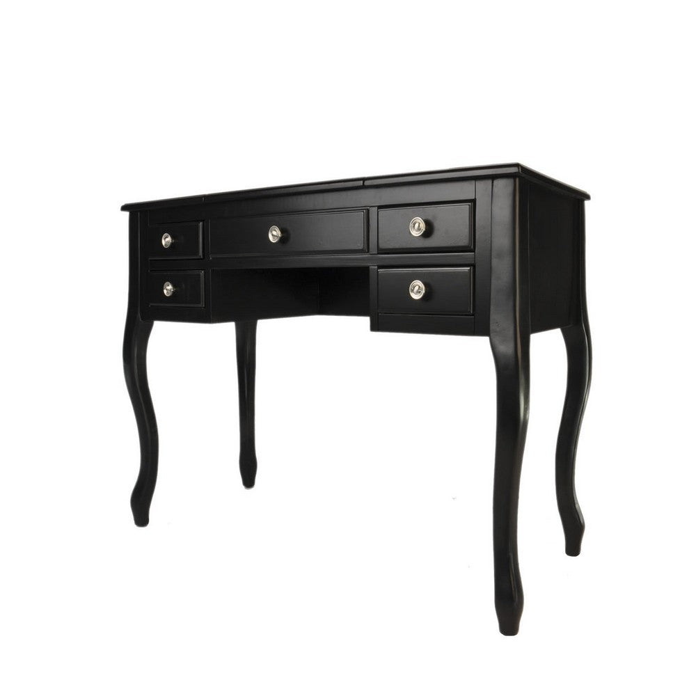 Cherub Vanity Set Featuring Stool And Mirror Black
