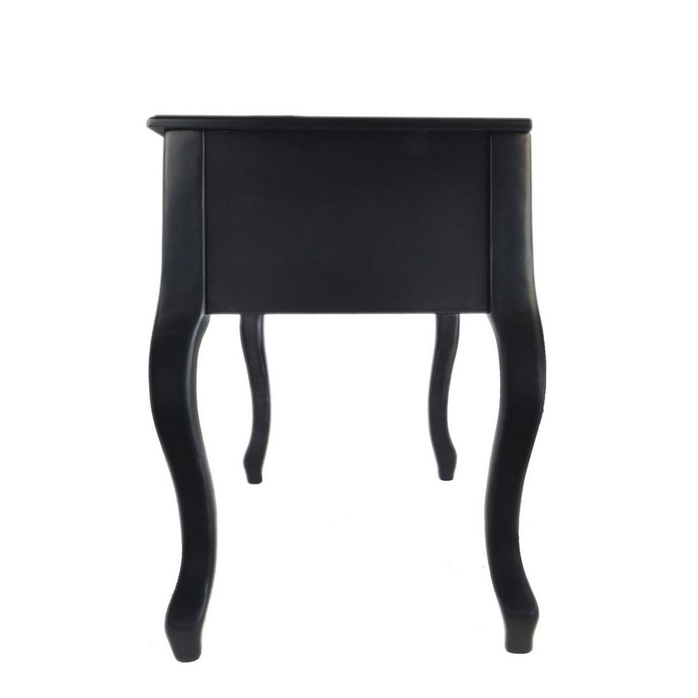 Cherub Vanity Set Featuring Stool And Mirror Black
