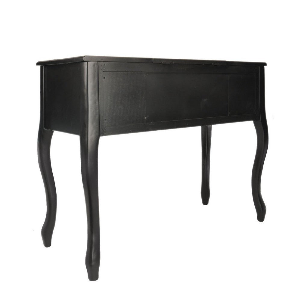 Cherub Vanity Set Featuring Stool And Mirror Black