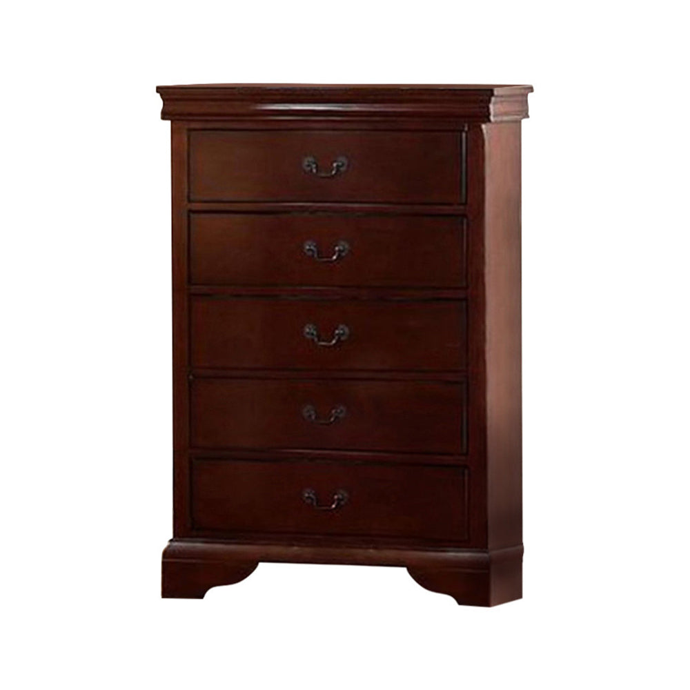Decorously Functional Pine Wood, Plywood & Birch Veneer Chest, Cherry — Chic Home-Decor