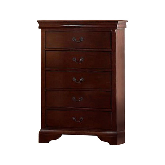 Decorously Functional Pine Wood, Plywood & Birch Veneer Chest, Cherry — Chic Home-Decor