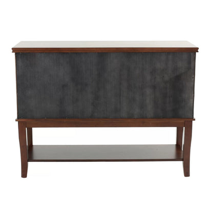 Chicly Styled Rubber Wood Server, Brown