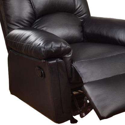 Bonded Leather Rocker/Recliner Black