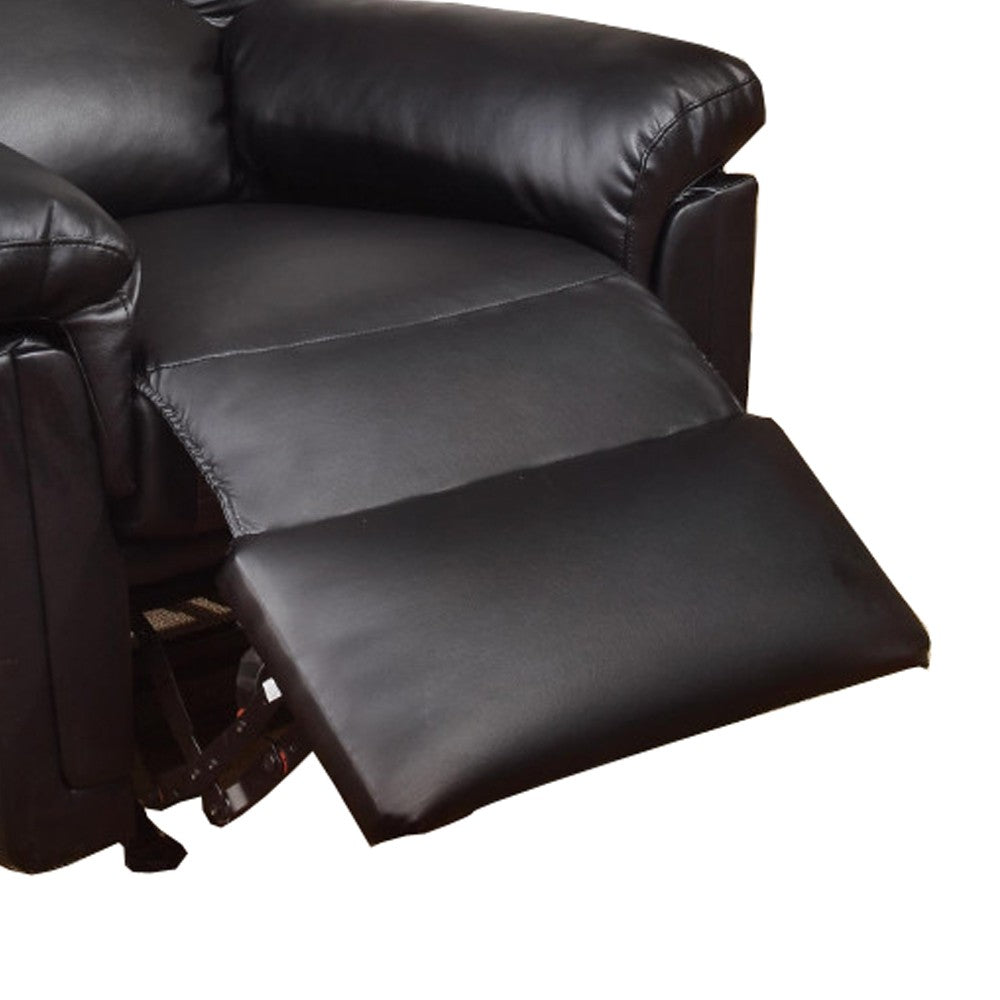 Bonded Leather Rocker/Recliner Black