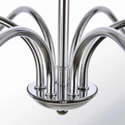30-inch Classic 6-Light Dimmable Chandelier in Polished Nickel Finish