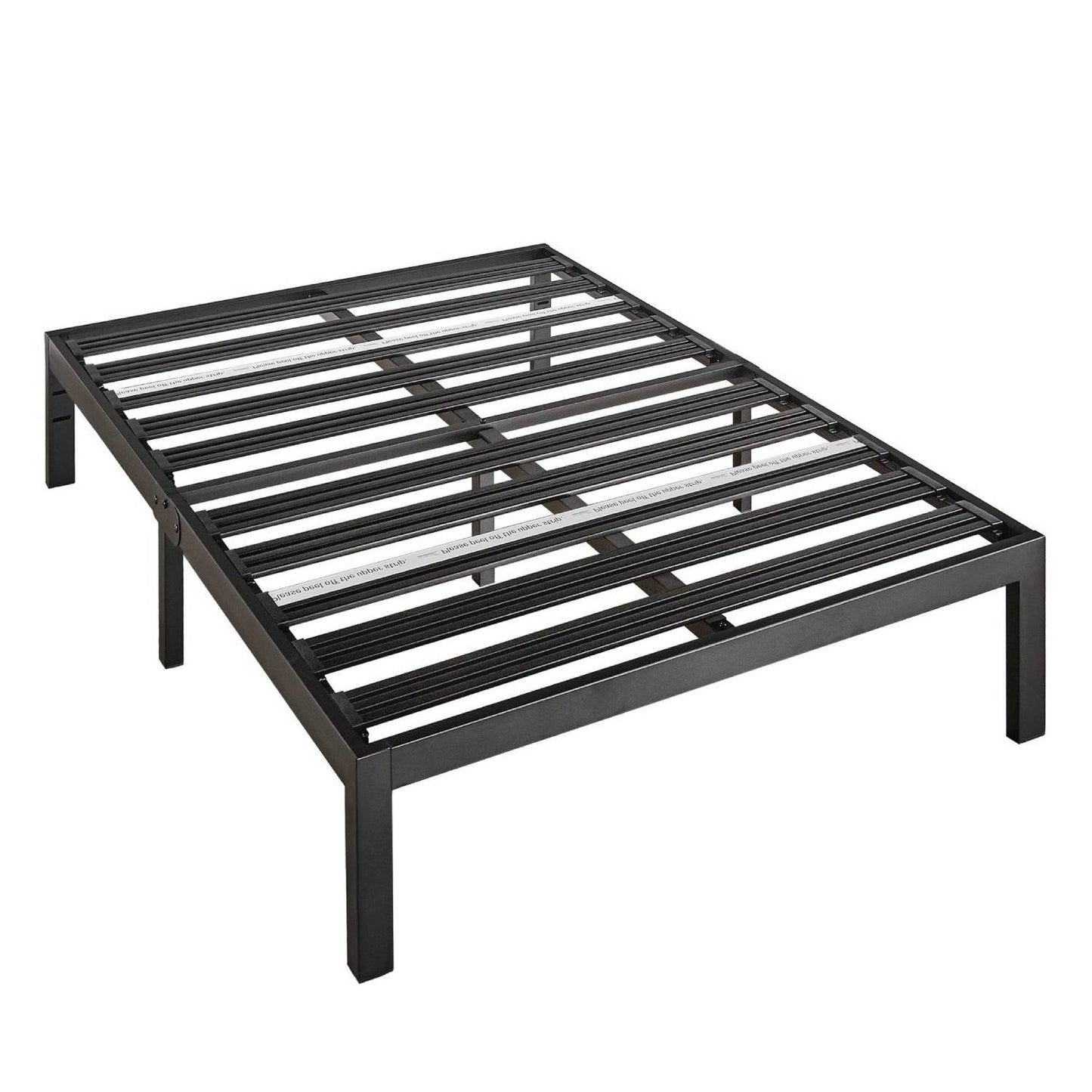 Queen size Metal Platform Bed Frame with 3.86 inch Wide Heavy Duty Steel Slats — Chic Home-Decor