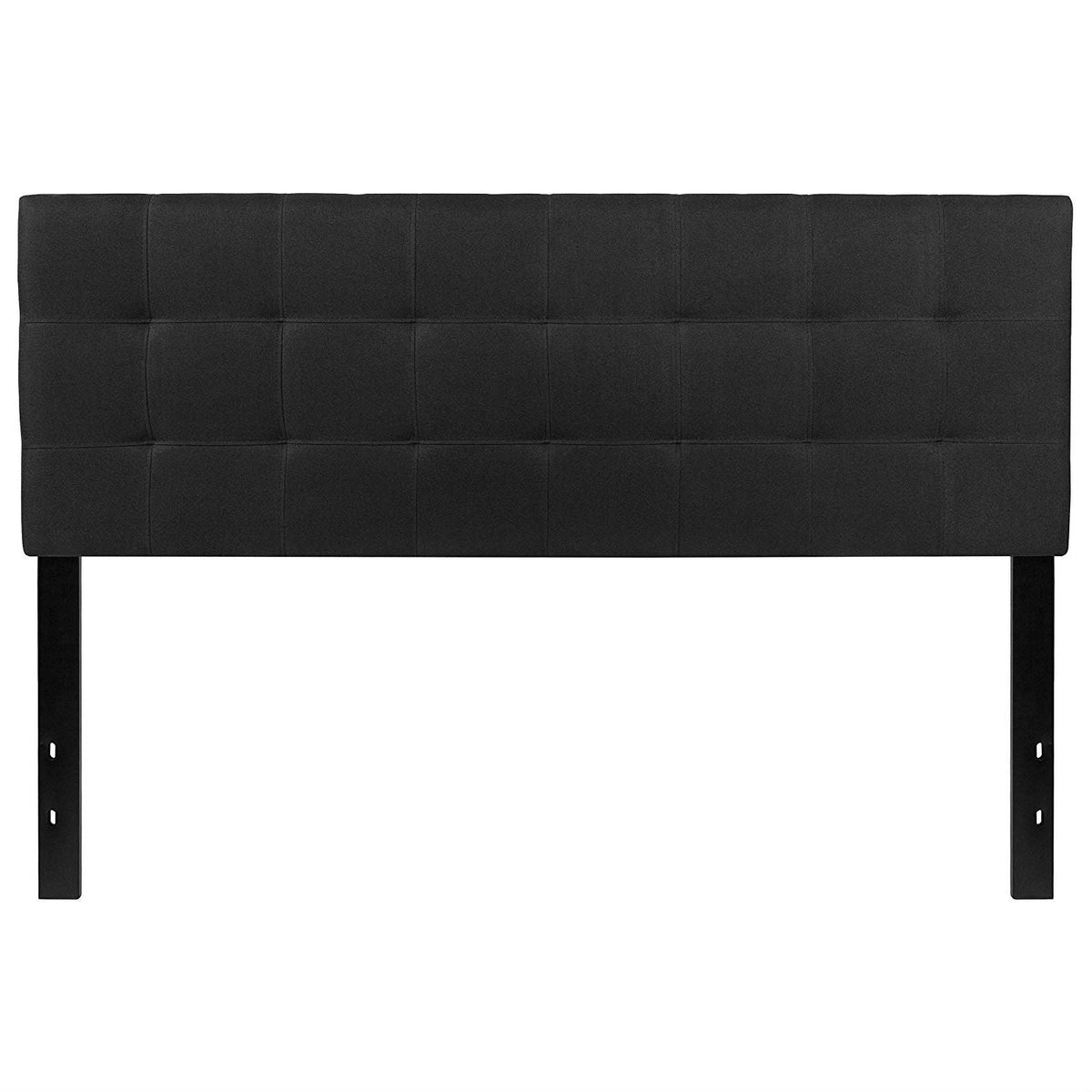 Modern Fabric Upholstered Panel Headboard – Black