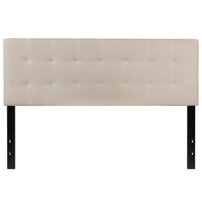 Queen size Beige Taupe Fabric Upholstered Panel Headboard
