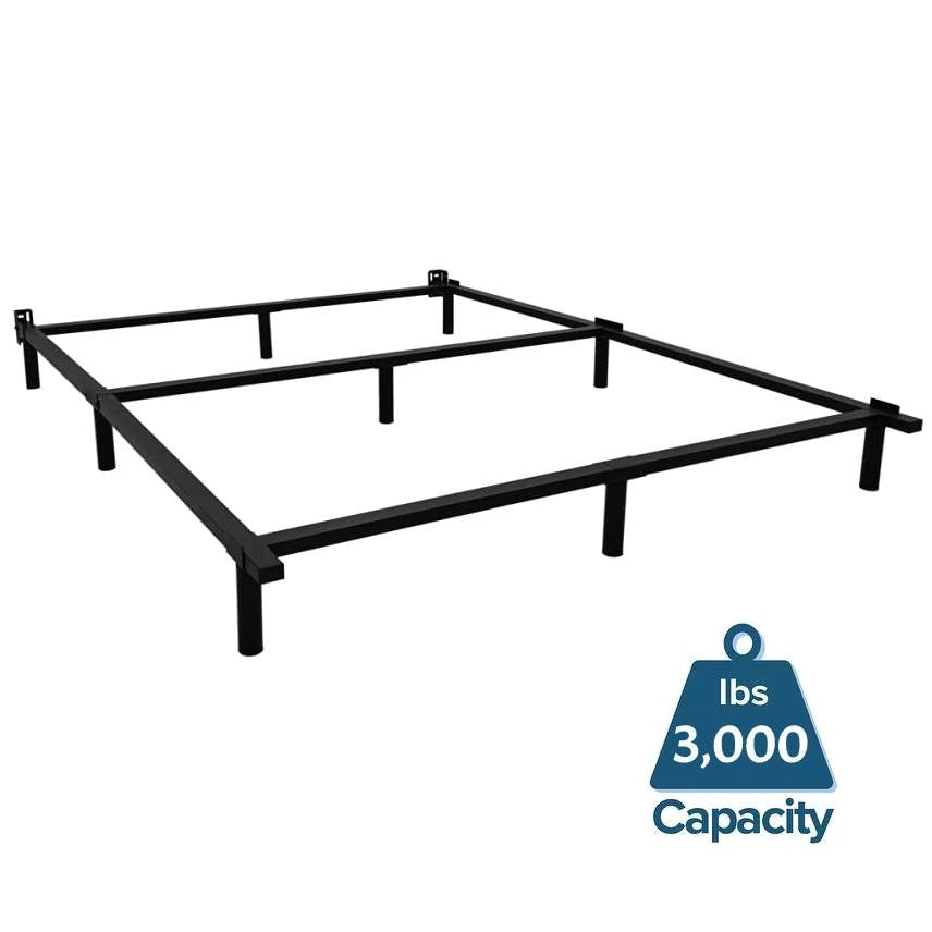 Queen 9-Leg Metal Bed Frame with Headboard Brackets 3,000 lbs. Max Weight Limit — Chic Home-Decor
