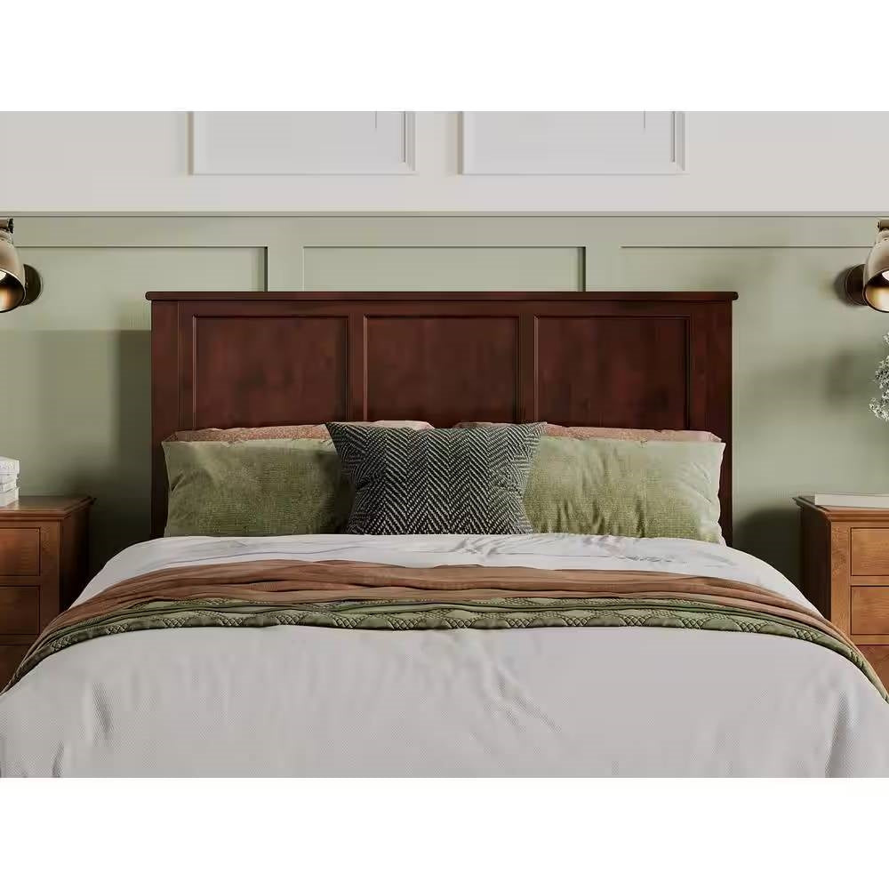 Queen size Traditional Style Headboard in Walnut Wood Finish — Chic Home-Decor