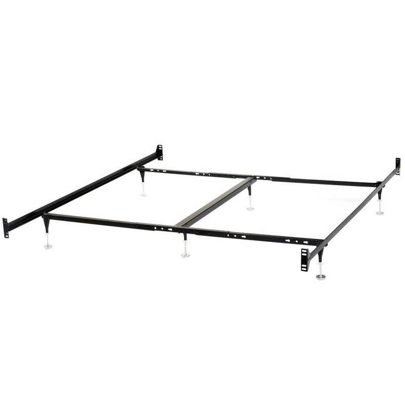 Queen Metal Bed Frame with Bolt-on Headboard Footboard Brackets — Chic Home-Decor