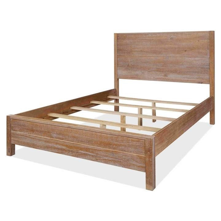 FarmHome Rustic Solid Pine Platform Bed in Queen Size — Chic Home-Decor