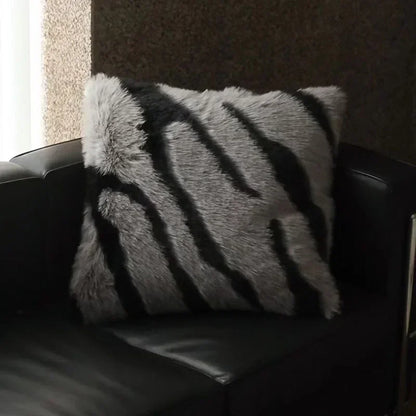 Faux Fox Fur Throw Pillow