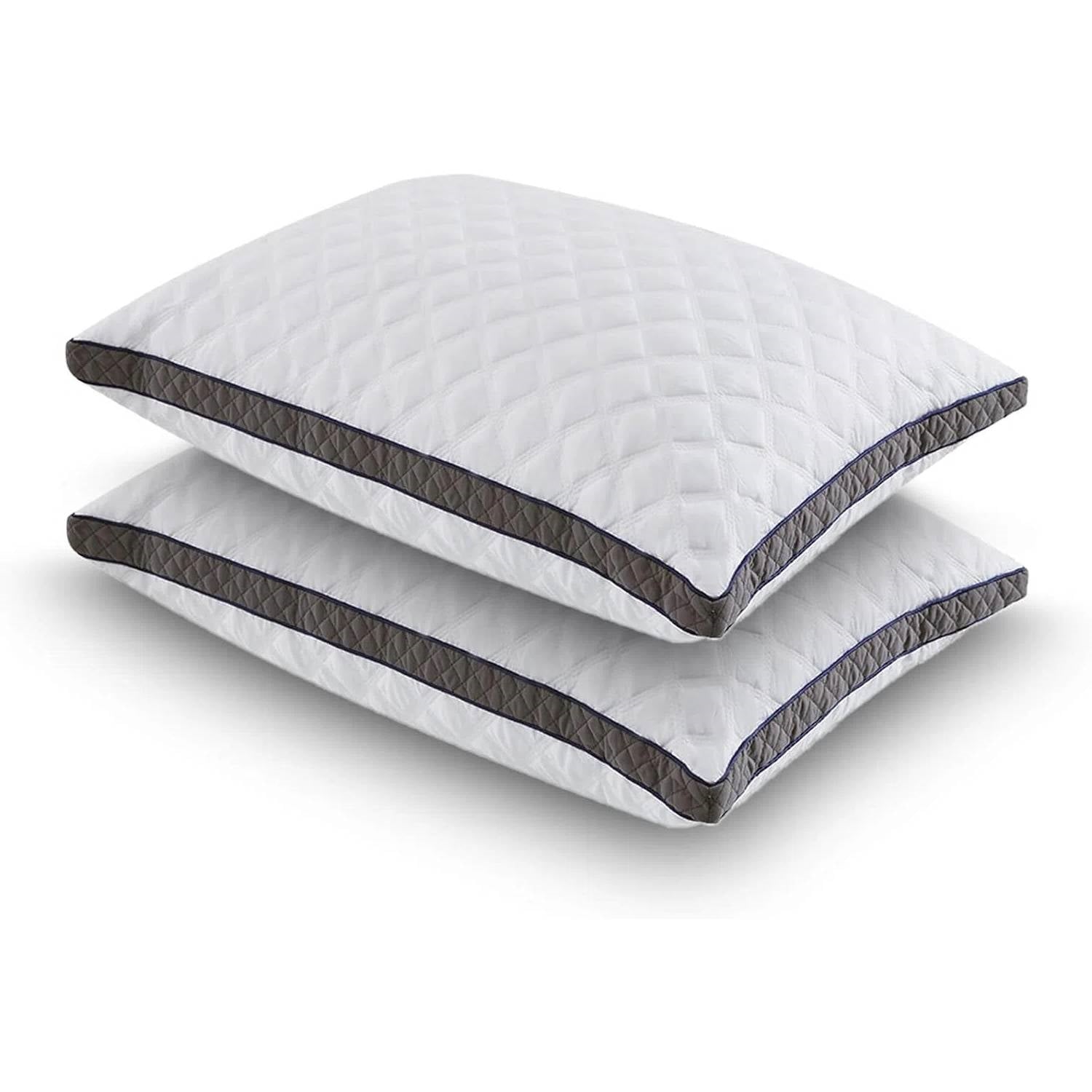 Set of 2 Standard Shredded Memory Foam Polyester Pillow with Removeable Cover — Chic Home-Decor