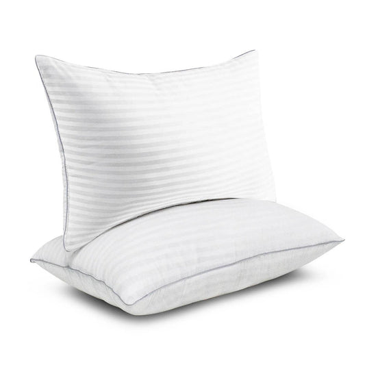 Set of 2 Machine Washable Down Alternative Bed Pillow with Cotton Cover - Queen — Chic Home-Decor