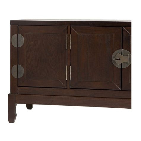 Oriental Style Entertainment Center in Espresso Finish