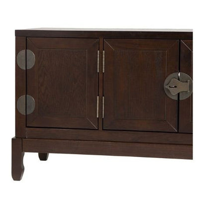 Oriental Style Entertainment Center in Espresso Finish