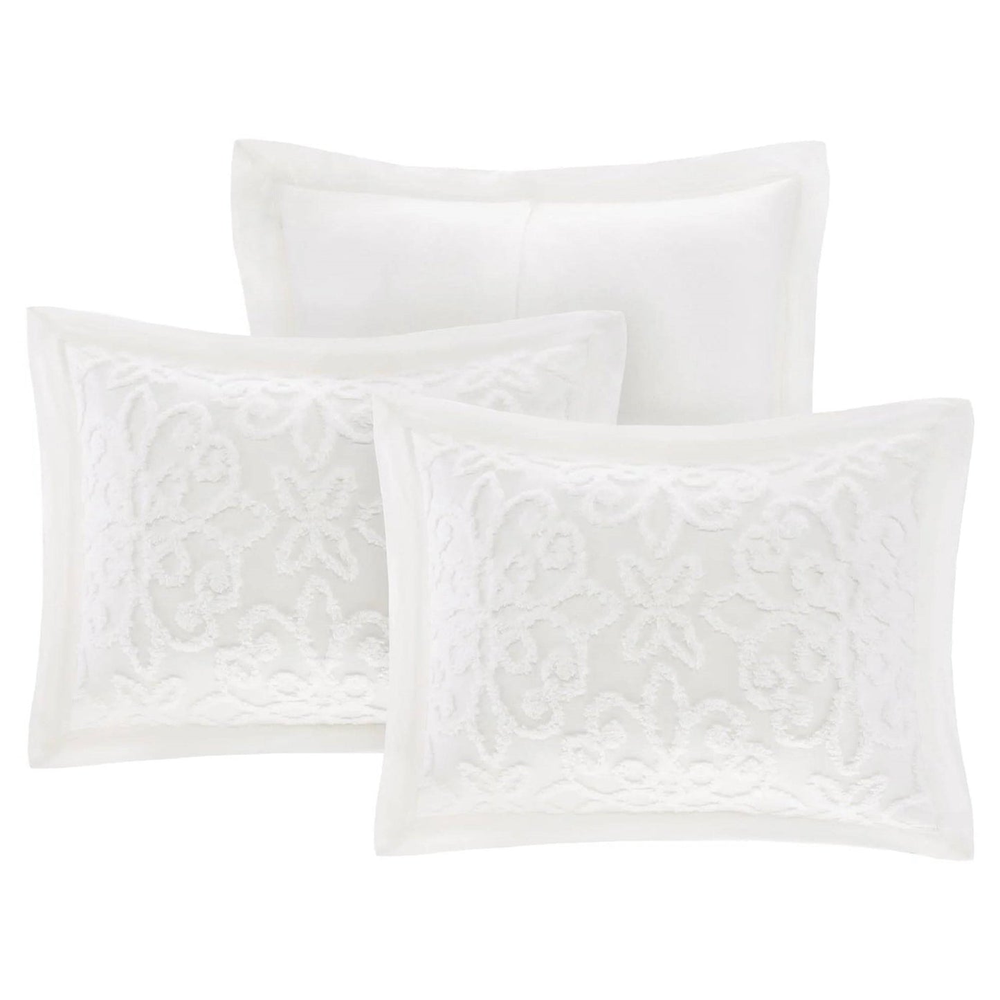 5-Piece Farmhouse Off-White Chenille Cotton Daybed Cover Bedding Set