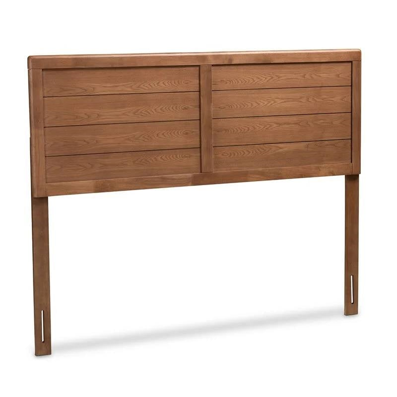 Queen size Farmhouse Headboard in Rustic Brown Walnut Wood Finish — Chic Home-Decor