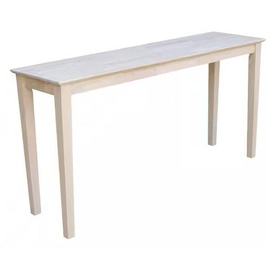 Unfinished Solid Wood 5-ft. Farmhouse Console Sofa Table — Chic Home-Decor